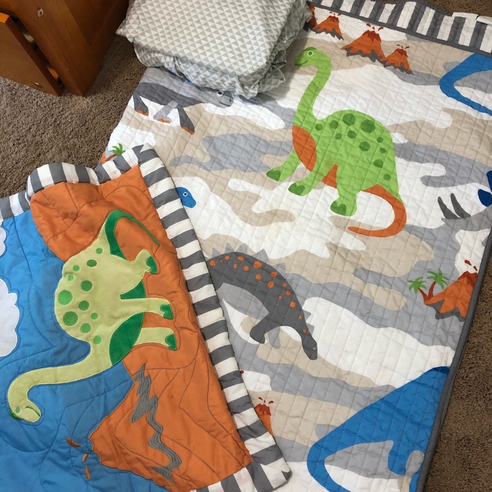 Dinosaur Comforter + sheets